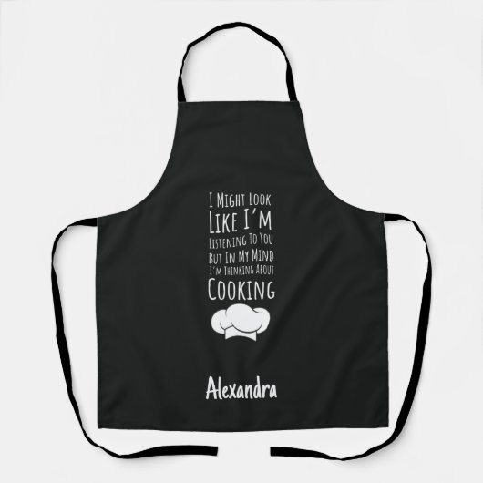 Personalized Funny Cooking Gifts Humor Mother エプロン (正面)