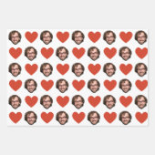 Personalized Funny Custom Face Photo Love Heart ラッピングペーパーシート (正面3)