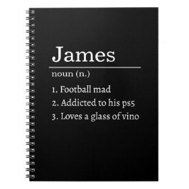 Personalized Funny Dictionary Definition Black  ノートブック