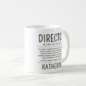 Personalized Funny Director Appreciation Gift コーヒーマグカップ (正面右)