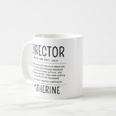Personalized Funny Director Appreciation Gift コーヒーマグカップ (正面左)
