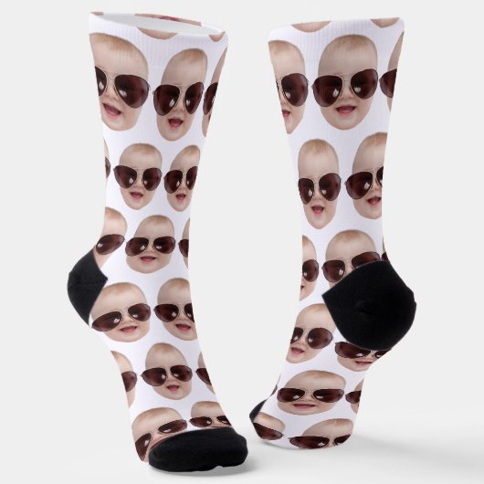 Personalized Funny Faces Socks Photo Face Socks  ソックス (傾斜あり)