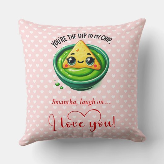 Personalized Funny Fruit Quote Valentine Pillow クッション (裏面)