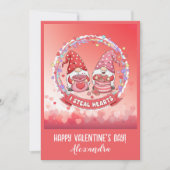Personalized Funny Gnome Valentine  カード (正面)
