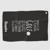Personalized Funny Golf Gifts For Her Teen Girls ゴルフタオル (横)