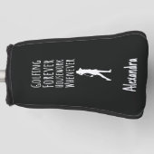 Personalized Funny Golfer Gifts For Her Women ゴルフヘッドカバー (正面)