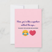 Personalized Funny Happy Mothers Day Greeting カード (裏面)