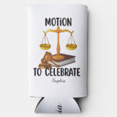 Personalized funny  law graduate  スリム缶クーラー (正面)