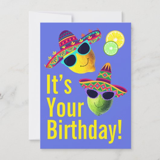 Personalized Funny Lemon Lime  カード (正面)