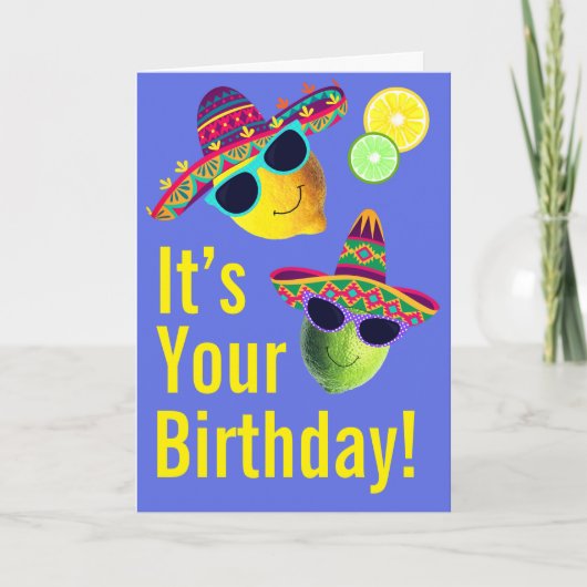 Personalized Funny Lemon Lime  カード (正面)