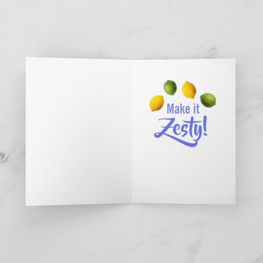 Personalized Funny Lemon Lime  カード (内部)