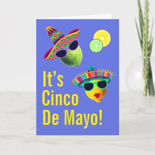 Personalized Funny Lemon Lime Cinco de Mayo カード (正面)