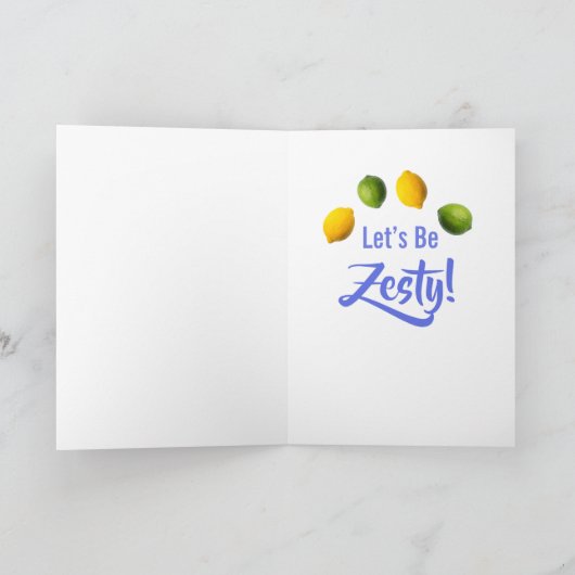 Personalized Funny Lemon Lime Cinco de Mayo カード (内部)