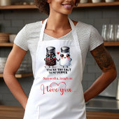 Personalized Funny Love Food Apron Valentine Gift エプロン