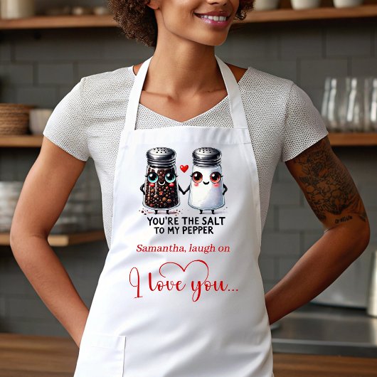 Personalized Funny Love Food Apron Valentine Gift エプロン