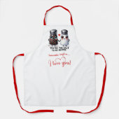 Personalized Funny Love Food Apron Valentine Gift エプロン (正面)