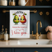Personalized Funny Love Food Kitchen Towel キッチンタオル