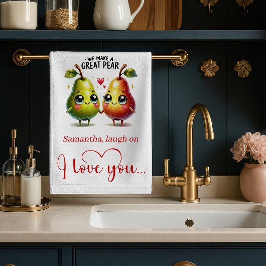 Personalized Funny Love Food Kitchen Towel キッチンタオル