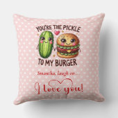 Personalized Funny Love Gift Pillow Cartoon Food クッション (裏面)