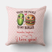 Personalized Funny Love Gift Pillow Cartoon Food クッション (正面)