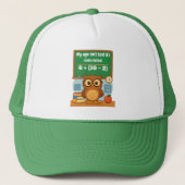 Personalized Funny Math Lover Humor Owl Birthday  キャップ (正面)