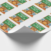 Personalized Funny Math Lover Humor Owl Birthday  ラッピングペーパー (角)