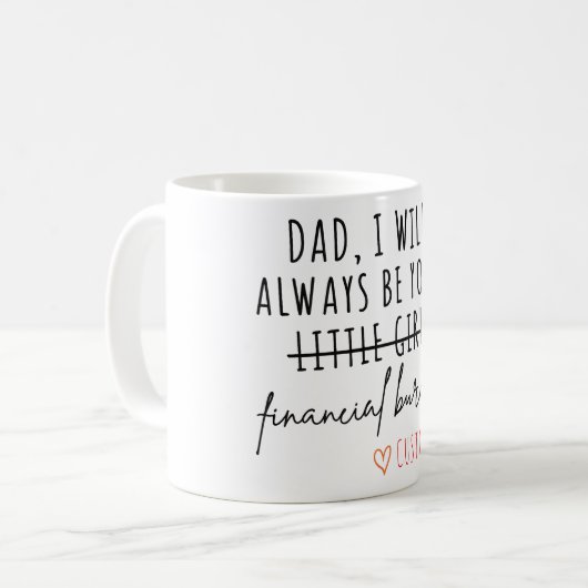 Personalized Funny Mug for Dad コーヒーマグカップ (正面左)