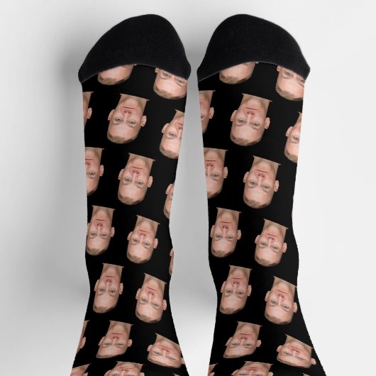 Personalized Funny Photo Face Socks ソックス (上部)
