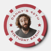 Personalized Funny Photo Good For One Beer Bar ポーカーチップ (裏面)