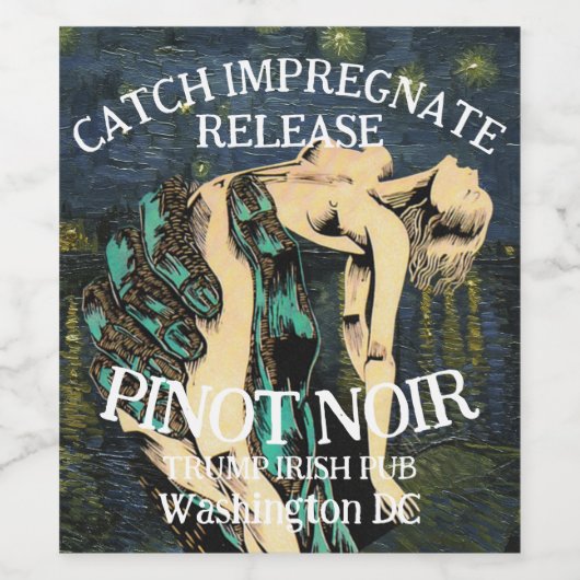 Personalized Funny Prescription Trump Republican ワインラベル (シングルラベル)