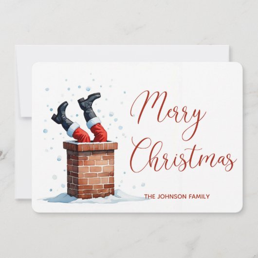 Personalized Funny Santa Christmas greeting card  シーズンカード (正面)
