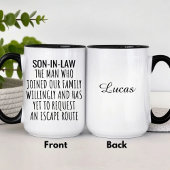 Personalized Funny Son In Law マグカップ