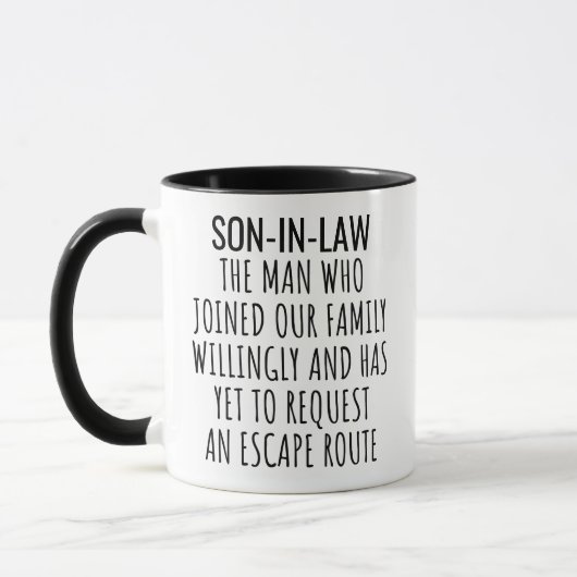 Personalized Funny Son In Law マグカップ (左)