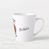 Personalized Funny Thanksgiving Turkey Quote カフェラテマグ (右)