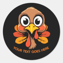 Personalized Funny Turkey Face Thanksgiving