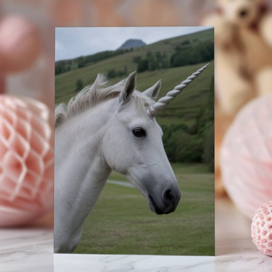 Personalized Funny Unicorn Birthday カード