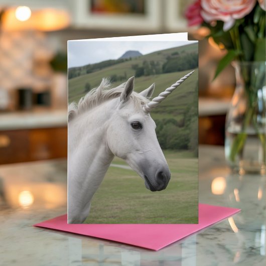 Personalized Funny Unicorn Birthday カード