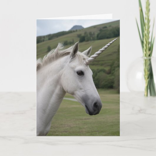 Personalized Funny Unicorn Birthday カード (正面)