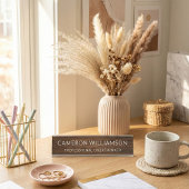 Personalized Funny Wood Paneling Overthinker デスクネームプレート