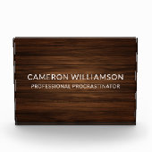 Personalized Funny Wood Paneling Procrastinator フォトブロック (正面)