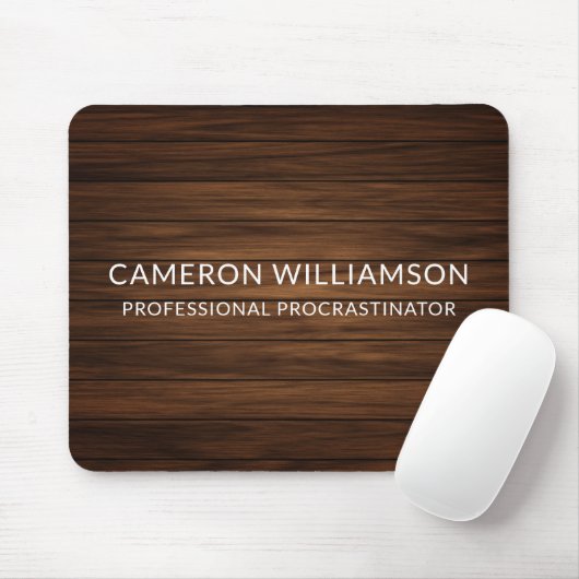 Personalized Funny Wood Paneling Procrastinator マウスパッド (マウス)