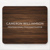 Personalized Funny Wood Paneling Procrastinator マウスパッド (正面)