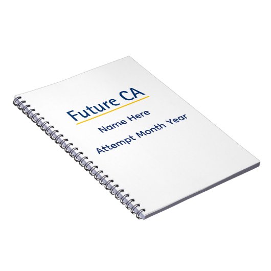 Personalized Future CA Notebook – Custom Name Exam ノートブック (右側)