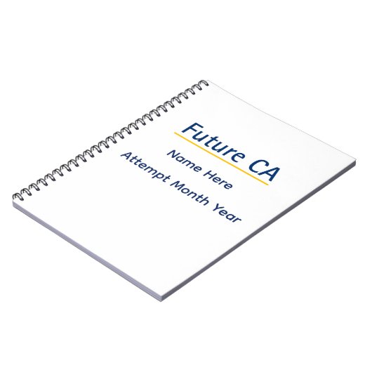Personalized Future CA Notebook – Custom Name Exam ノートブック (左側)