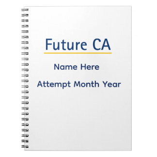 Personalized Future CA Notebook – Custom Name Exam ノートブック