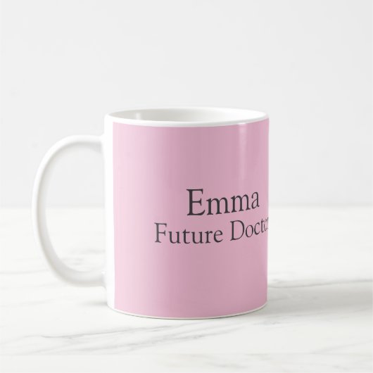Personalized Future Doctor Kids with Name & Photo コーヒーマグカップ (左)