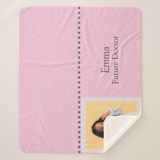 Personalized Future Doctor Kids with Name & Photo シェルパブランケット (正面)