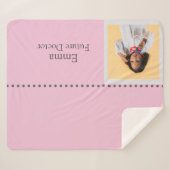 Personalized Future Doctor Kids with Name & Photo シェルパブランケット (正面(横))