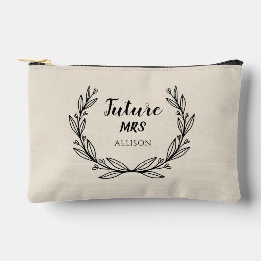 Personalized Future Mrs. Elegant Clutch アクセサリーポーチ (正面)