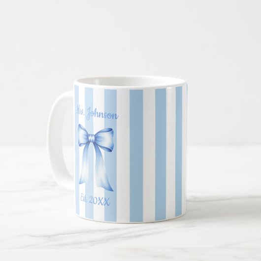 Personalized Future Mrs. Mug, Custom Engaged Mug コーヒーマグカップ (正面左)